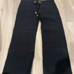 Tory Burch Black Pants with Orange Label